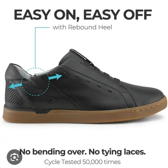 New Kizik New York Black Gum Wide Men’s 8.5 With Original Box . - Picture 3 of 17